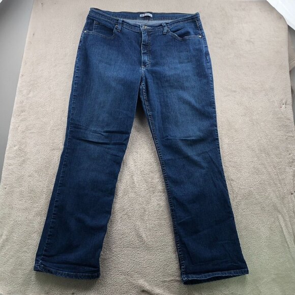 Riders By Lee Womens Jeans Size 18 Relax Fit Straight Leg Blue Denim Medium Wash - Picture 10 of 11
